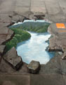 orange 3d street art